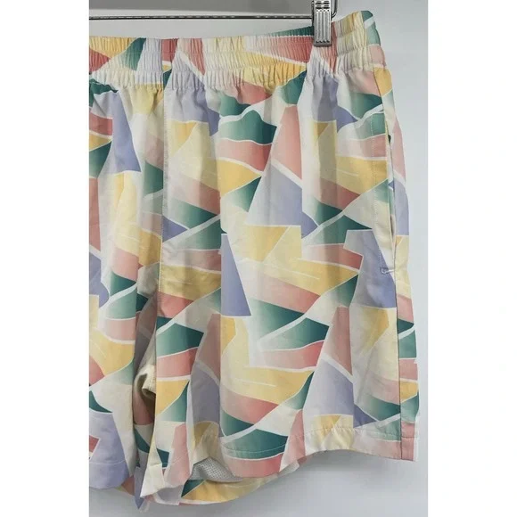 Sergio Tacchini Court Shorts XXL Lined Pastels Geometric Print Gym Athleisure - Picture 2 of 6